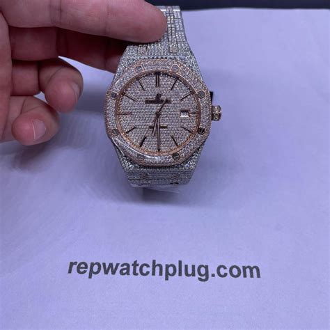 replica iced out watches|iced out spinner watch.